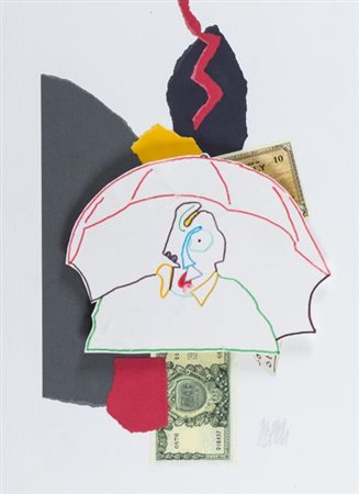 Fabio De Poli Genova 1947 , Senza titolo, 2002 Tecnica mista e collage su...