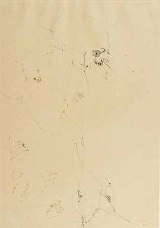 Enrico Colombotto Rosso Torino 1925 2014, Senza titolo, China su carta, cm....