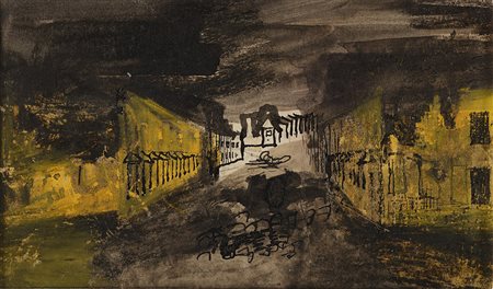 Graham Sutherland (Londra 1903 - 1980) "Bombardamento su Londra" fine anni...