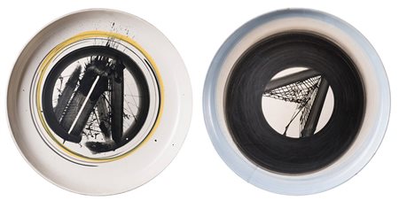 Emilio Scanavino (Genova 1922 - Milano 1986) Lotto composto da due piatti in...