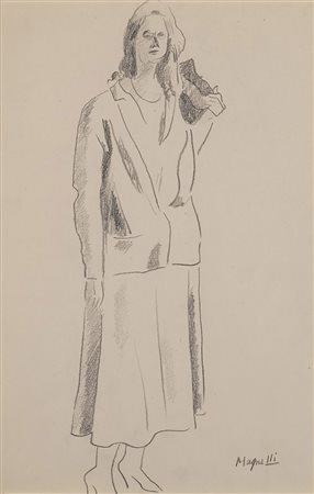 Alberto Magnelli (Firenze 1888 - Meudon 1971) "Senza titolo" matita su...