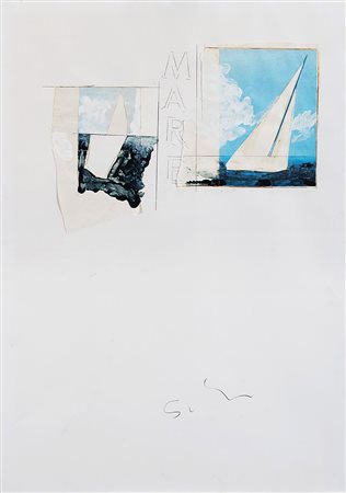 Mario Schifano (Homs 1934 - Roma 1998) "Senza titolo" 1977-79 smalto, tecnica...