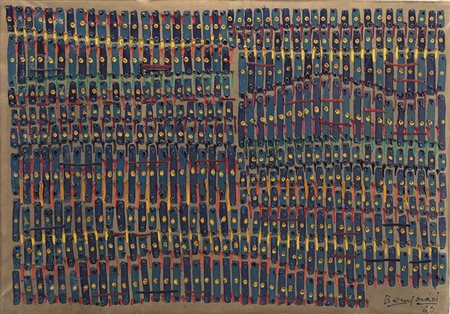 Franco Bemporad (Firenze 1926 - 1989) "Senza titolo" 1960 olio su tela, cm...