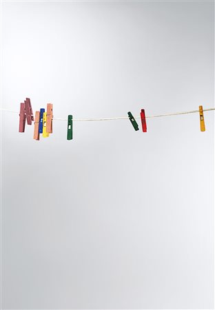 Michelangelo Pistoletto (Biella 1933 - 0) "Mollette" 1972 serigrafia su...