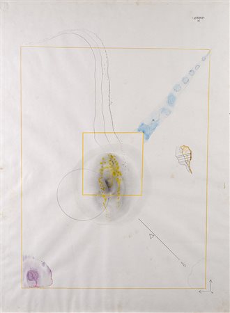 Shusaku Arakawa (Nagoya 1936 - Manhattan 2010) "Senza titolo" 1963 tecnica...