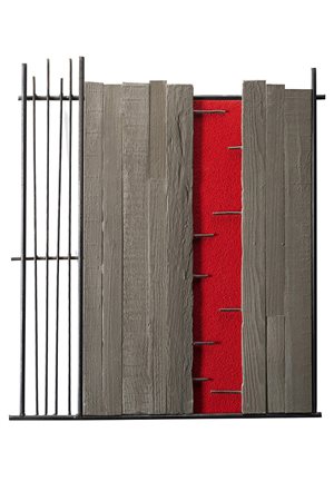 Giuseppe Uncini (Fabriano 1929 - Trevi 2008) "Muri di cemento" 2000 legno,...