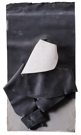 Fabio Mauri (Roma 1926 - Roma 2009) "Ragazza" 1992 piombo e tecnica mista su...