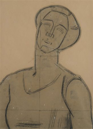 Ferdinand Hodler (Berna 1853 - Ginevra 1918) "Studie zu 'Blick in die...