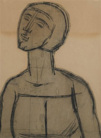 Ferdinand Hodler (Berna 1853 - Ginevra 1918) "Studie zu 'Blick in die...