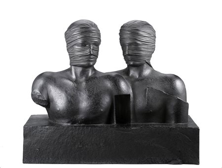 Igor Mitoraj (Oederan 1944 - Parigi 2014) "Cacciatori con trappola" scultura...