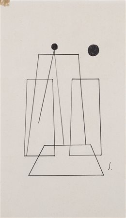 Atanasio Soldati (Parma 1896 - 1953) "Senza titolo" 1932-33 china su carta,...