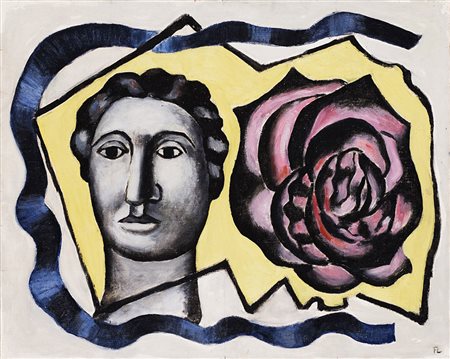 Fernand Léger (Argentan 1881 - Gif Sur Ivette 1955) "La femme à la rose" 1931...