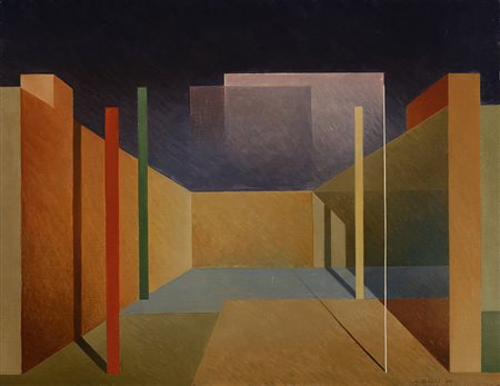 Aldo Galli (Como 1906 - Lugano 1981) "Senza titolo" 1941 olio su tela...