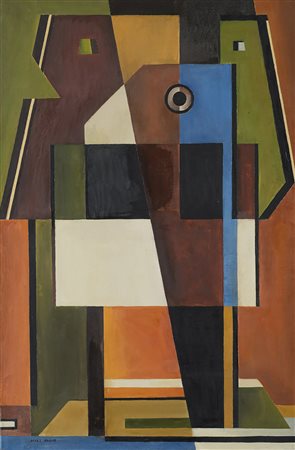 Mario Radice (Como 1898 - 1987) "Composizione" 1940 olio su tela, cm 62x41...