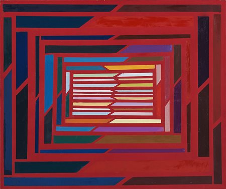 Piero Dorazio (Roma 1927 - Perugia 2005) "Yanqui" 1996 olio su tela, cm 50x60...