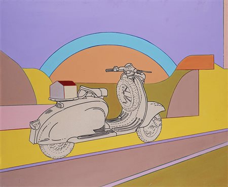Renato Mambor (Roma 1936 - 2014) "Lambretta costumizzata" 2008 acrilico su...