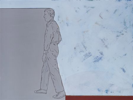 Renato Mambor (Roma 1936 - 2014) "Il cielo alle spalle" 2008 acrilico su...