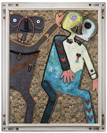 Enrico Baj (Milano 1924 - Vergiate 2003) "Le comte de Hornes, Seigneur des...