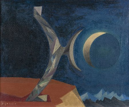 Georges Papazoff (Yambol 1894 - Vence 1972) "Le 9 Mai 1961, Vence" olio su...