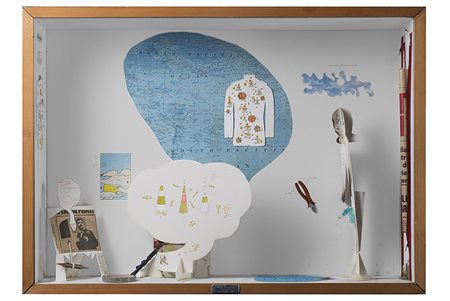 Gianfranco Baruchello (Livorno 1924 - 0) "I consigli del Dodgson" 1974 teca...