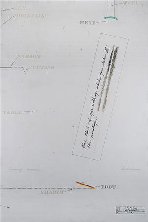 Shusaku Arakawa (Nagoya 1936 - Manhattan 2010) "Untitled" 1968 olio e tecnica...