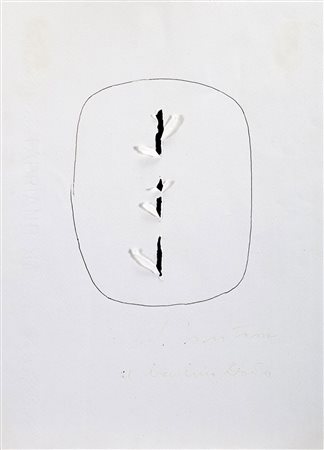 Lucio Fontana (Rosario Di Santa Fé 1899 - Comabbio 1968) "Concetto spaziale"...