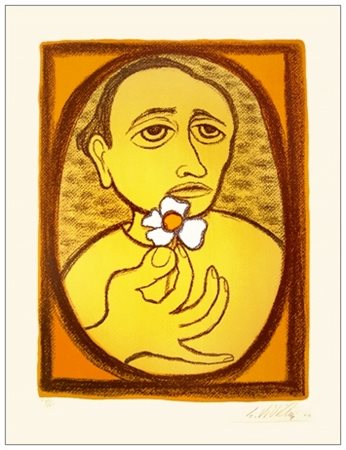 GIUSEPPE VIVIANI Agnano Pisano 1898 – Pisa 1965 Autoritratto 1964 Litografia...