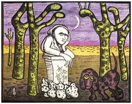 GIUSEPPE VIVIANI Agnano Pisano 1898 – Pisa 1965 Il poeta 1962 Litografia a 6...