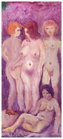 GIORGIO CASINI Pisa 1908 – Pisa 1984 Senza titolo Olio su tavola 28,5 x 12,5....