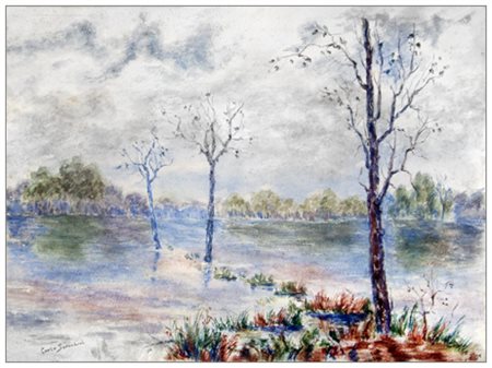 CARLO SERVOLINI Livorno 1876 - Collesalvetti 1948 Senza titolo Gouache su...