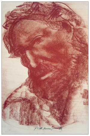 PIETRO ANNIGONI Milano 1910 – Firenze 1988 Volto anni ‘80 Sanguigna su...