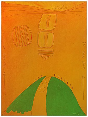 GIULIANO GHELLI Firenze 1944 - San Casciano Val di Pesa 2014 Cielo Olio su...