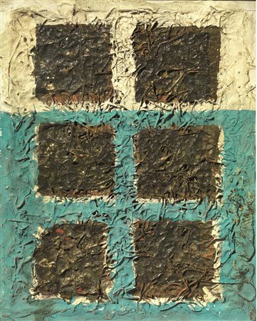 REMO BIANCO(Milano 1988 - 1988)Tableau dor&eacute;olio su tavola, cm...