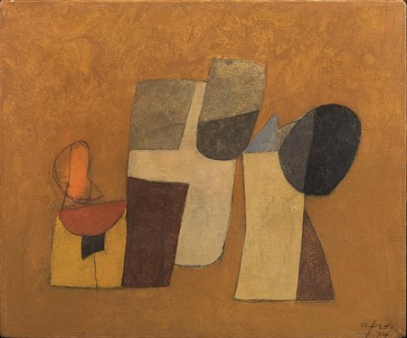 AFRO BASALDELLA(Udine 1912 - Zurigo 1976)Bowlingtecnica mista su tela, cm...