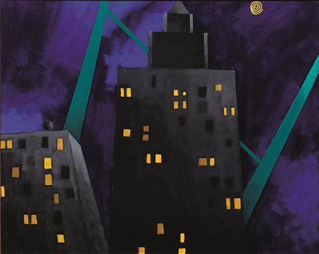 EMILIO TADINI&nbsp; (Milano 1927 - Milano 2002)&nbsp; Citt&agrave; italiana...