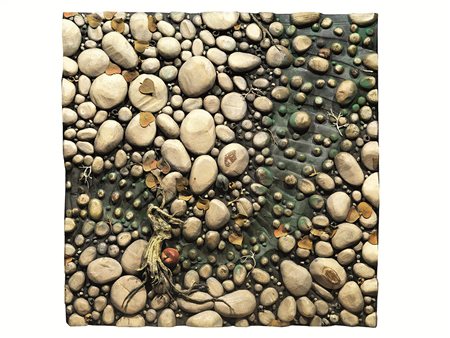 PIERO GILARDI(Torino 1942)Greto di fiumepoliuretano espanso, cm 150x150x14sul...