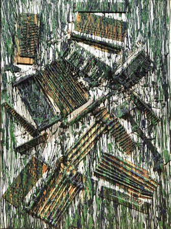 FERNANDEZ ARMAN(Nizza 1928 - New York 2005)Desaccordeonfisarmonica e acrilico...