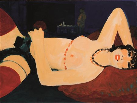 SALVATORE FIUME(Comiso 1915 - Milano 1997)Il riposo della modellaolio su...