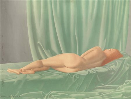 UGO CELADA DA VIRGILIO(Cerese 1895 - Varese 1995)Nudo femminileolio su...