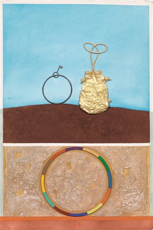 LUCIO DEL PEZZO&nbsp; (Napoli 1933)&nbsp; Composizione&nbsp; tempera e...