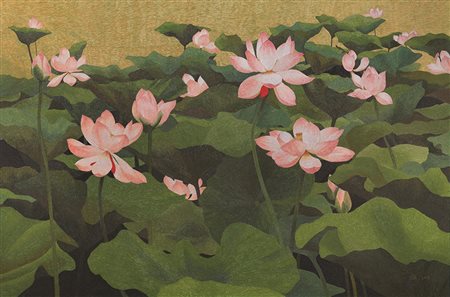 CHEN WEI(Pechino 1984)Loto d&rsquo;orotecnica mista su tela, cm...