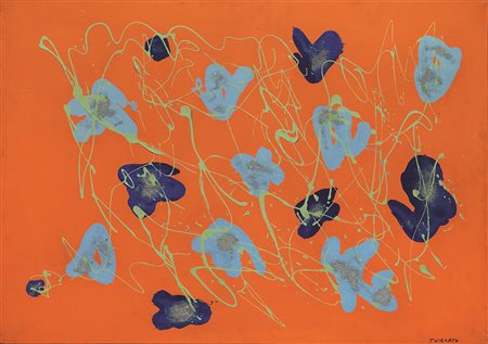 GIULIO TURCATO&nbsp; (Mantova 1912 - Roma 1995)&nbsp; Floreale&nbsp; acrilico...