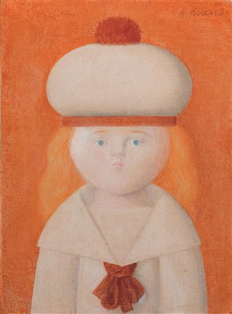 ANTONIO BUENO(Berlino 1918 - Fiesole 1984)Fanciullaolio su faesite, cm...