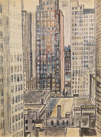 ORFEO TAMBURI(Jesi 1910 - Parigi 1994)Chicagochina e gouache su carta, cm...