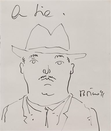 FERNANDO BOTERO&nbsp; (Medellin 1932)&nbsp; A Lia&nbsp; pennafeltro su carta,...