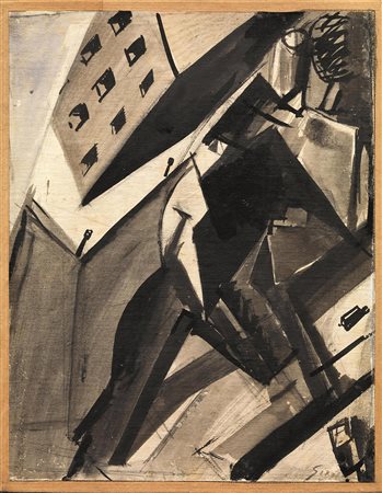 MARIO SIRONI&nbsp; (Sassari 1885 - Milano 1961)&nbsp; Paesaggio urbano e...