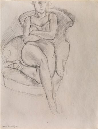 HENRI MATISSE&nbsp; (Le Cateau-Cambresis 1869 - Nizza 1954)&nbsp; Femme...