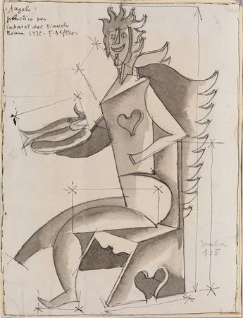 FORTUNATO DEPERO(Fondo 1892 - Rovereto 1960)Angelo plastico per Cabaret del...