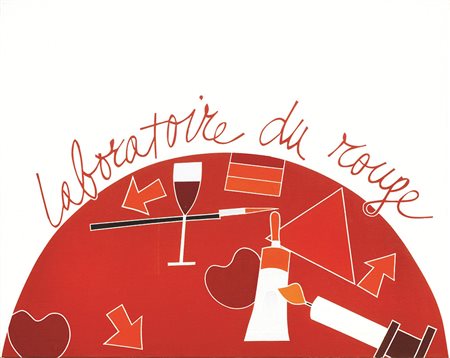 EMILIO TADINI(Milano 1927 - 2002)Laboratoire du rougeacrilico su tela, cm...