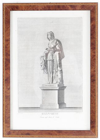 ARTISTI VARI Gruppo di 7 incisioni: Urania, Melpomene, Erato, Mnemosine, La...